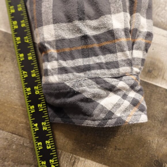 Work N' Sport Hooded Berber Lined Snap Flannel men's 2XL plaid - Picture 5 of 10